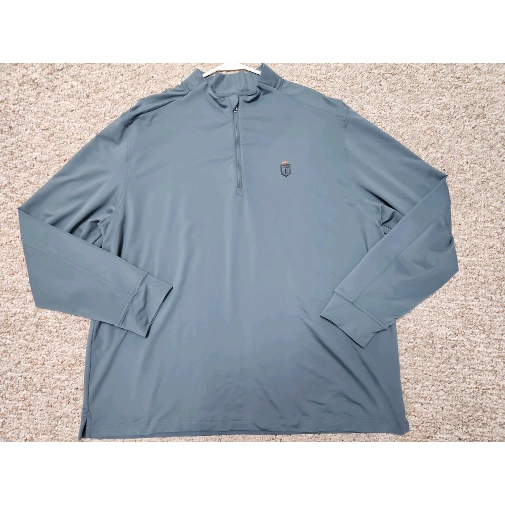 GREATNESS WINS 1/4 zip  performance golf shirt/jacket Smokey Blue XXL